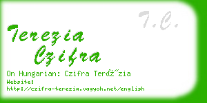 terezia czifra business card